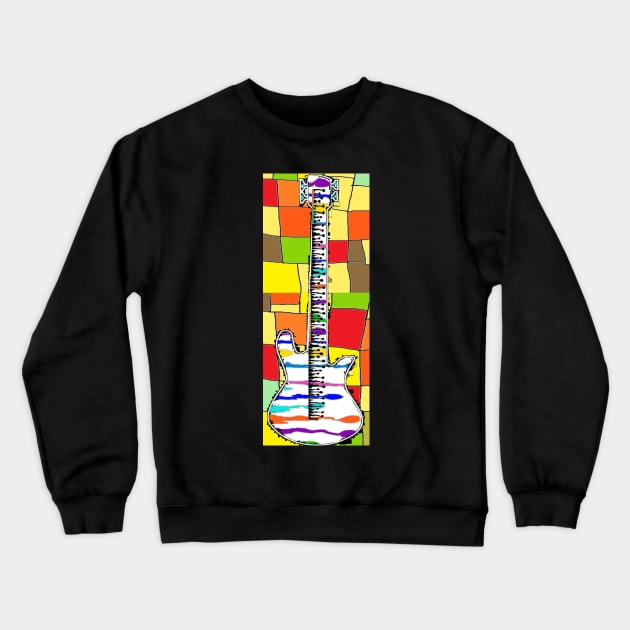 bass guitar spray pop retro Crewneck Sweatshirt by LowEndGraphics